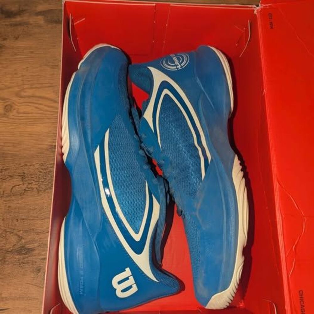 Wilson Men's Size 13 Hurakn Lite Padel Tennis Pickleball Shoes Deja Vu Blue
